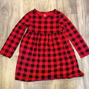 Wonder Nation Red and Black Plaid Kids Dress